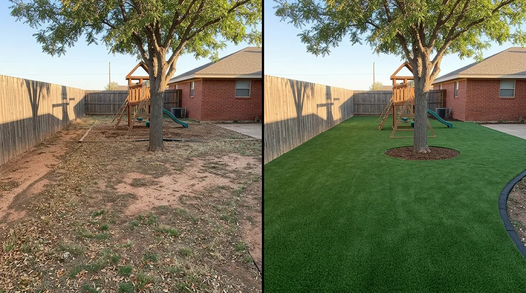 Result artificial grass installation in Lubbock - Lubbock Artificial Grass Installation