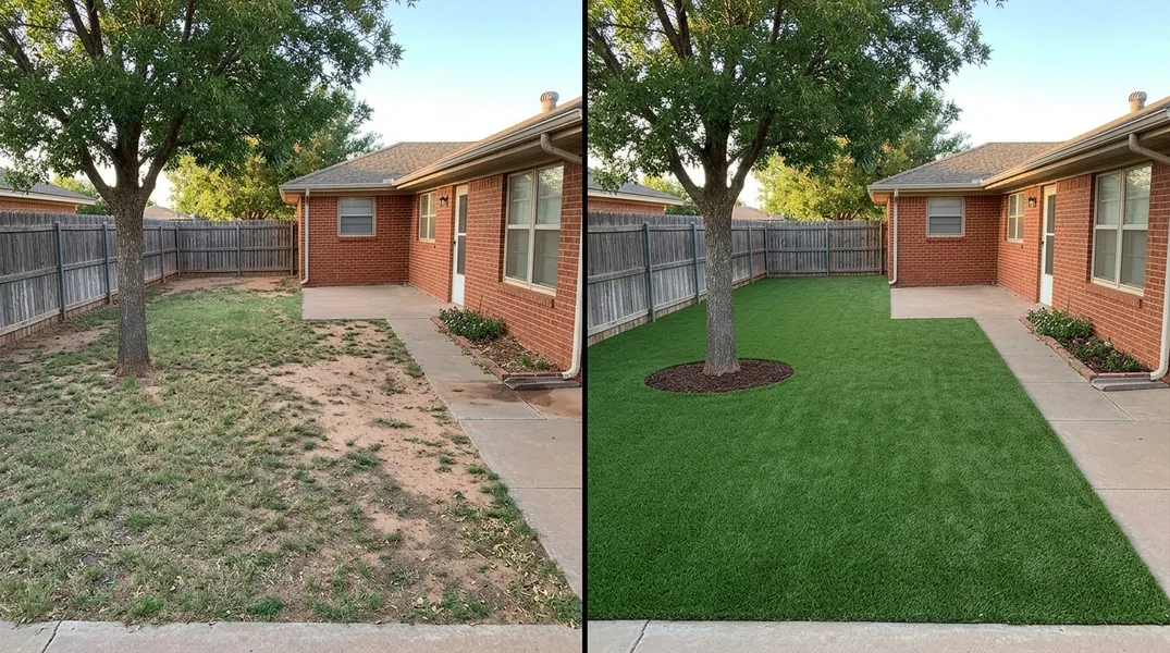 Result artificial grass installation in Lubbock - Lubbock Artificial Grass Installation