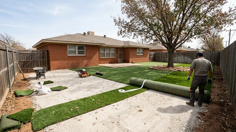 Residential Artificial Grass Installation Lubbock
